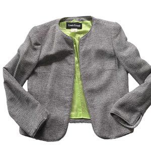 Louis Feraud tweed black and white jacket size 8